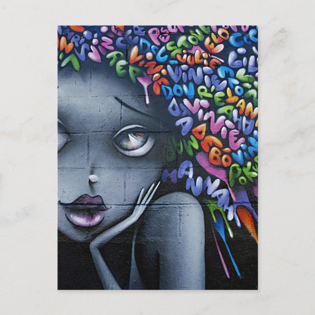 Cartão Postal Grafite de fada (Frente)