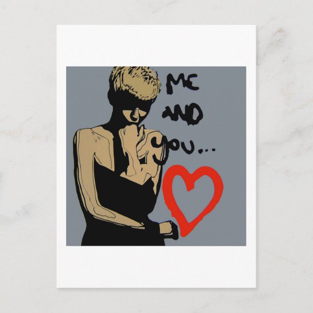 Cartão Postal 'Grafite de Moda de Design' (Frente)