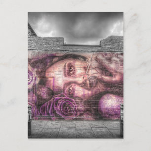 Cartão Postal Grafite Girl, Shoreditch London