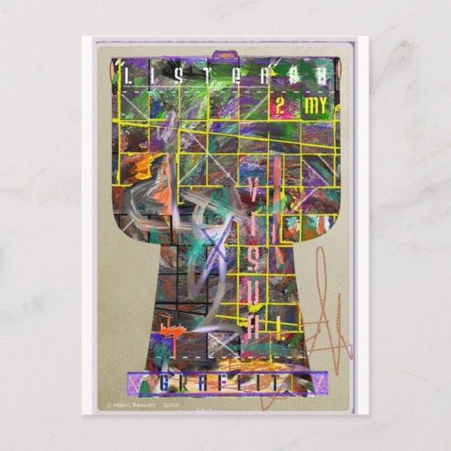 Cartão Postal Grafite Kimono (Frente)