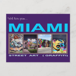 Cartão Postal Grafite M190084 Miami
