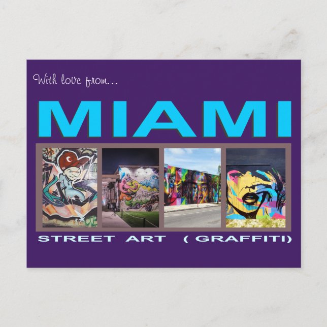 Cartão Postal Grafite M190084 Miami (Frente)