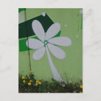 Cartão Postal Grafite Streetart Postkarte Blumen