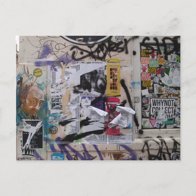 Cartão Postal Grafites de Londres (Frente)