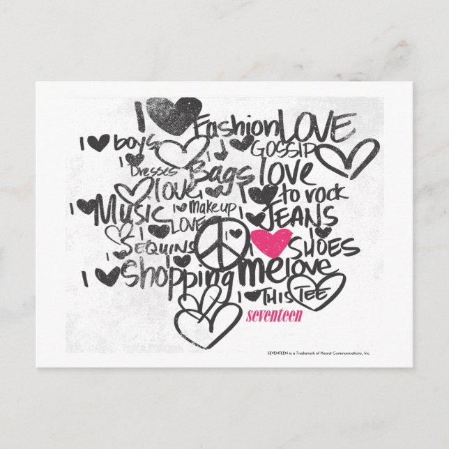 Cartão Postal Grafitti Magenta (Frente)