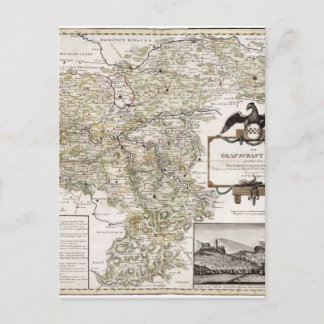 Cartão Postal Grafschaft Mark 1791 Friedrich - Mapa antigo
