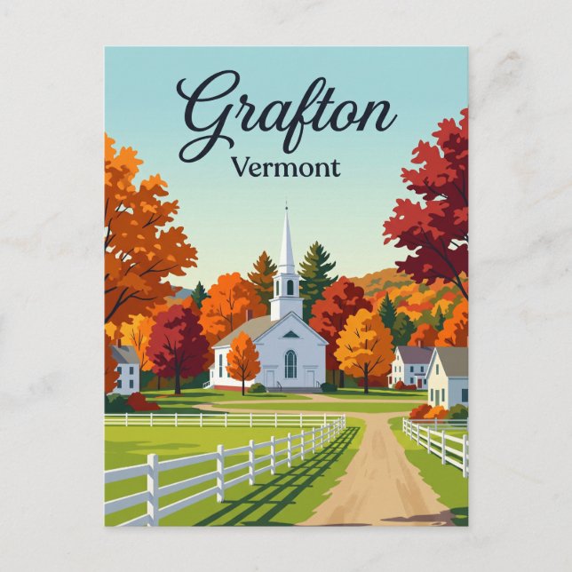 Cartão Postal Grafton Vermont (Frente)