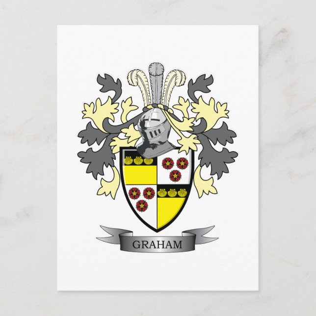 Cartão Postal Graham Family Crest Casaco de Armas (Frente)