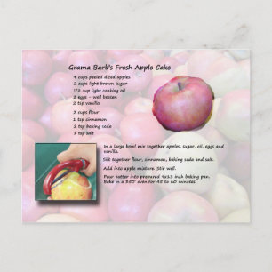 Cartão Postal GramaBarb's Fresh Apple Cake Postcard