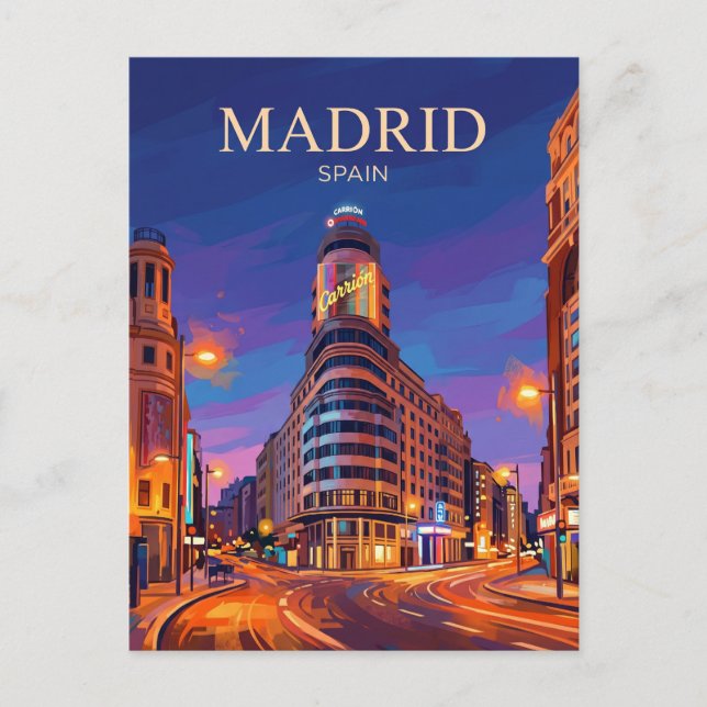 Cartão Postal Gran Vía Espanha (Frente)
