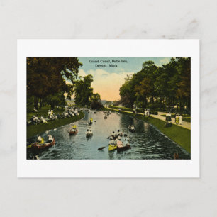 Cartão Postal Grand Canal Belle Isle, Detroit, Michigan