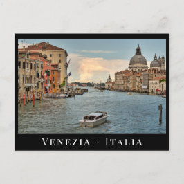 Cartão Postal Grand Canal, Venezia Italia Veneza Texto personali