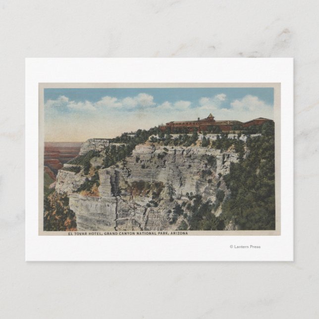 Cartão Postal Grand Canyon, Arizona - Vista do Hotel El Tovar (Frente)