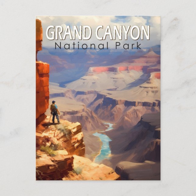 Cartão Postal Grand Canyon National Park Oil Painting Viagem (Frente)