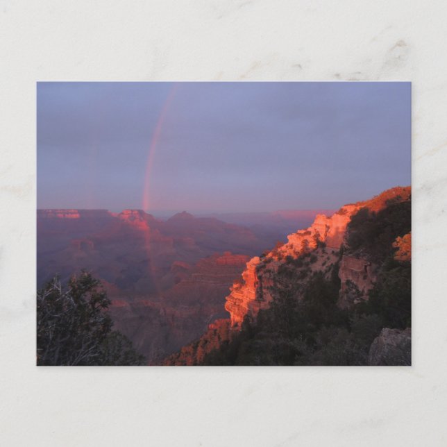 Cartão Postal Grand Canyon Sunset Rainbow (Frente)