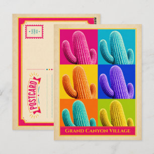 Cartão Postal Grand Canyon Village Arizona Cactus Vintage