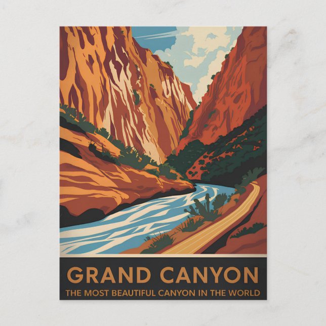 Cartão Postal Grand Canyon Vintage (Frente)