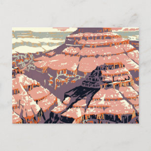 Cartão Postal Grand Canyon Western Graphic Art American