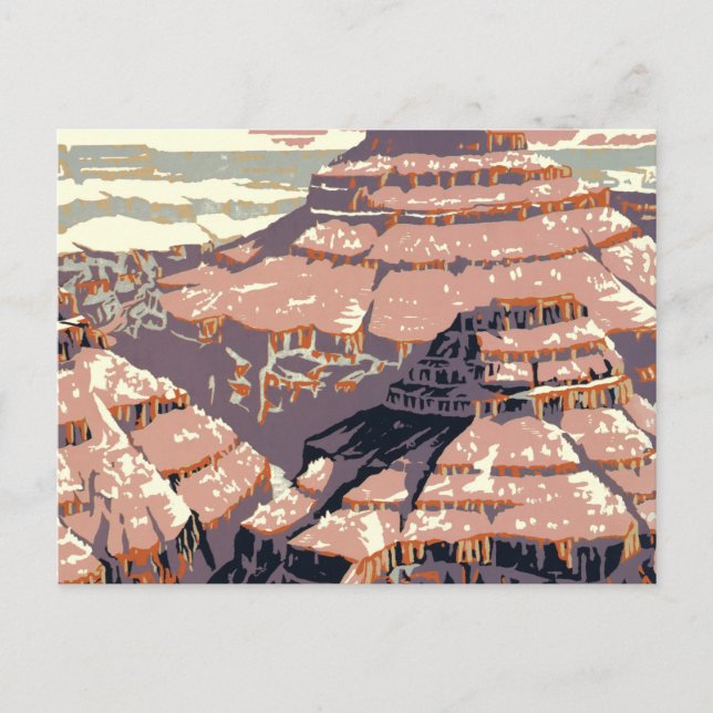 Cartão Postal Grand Canyon Western Graphic Art American (Frente)