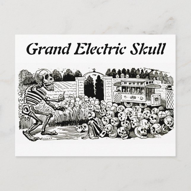 Cartão postal Grand Electric Skull (Frente)
