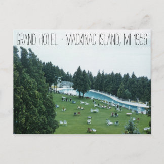 Cartão Postal Grand Hotel 1956 Ilha Mackinac Michigan