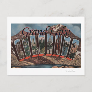 Cartão Postal Grand Lake, Colorado - Grande Letra Cenas