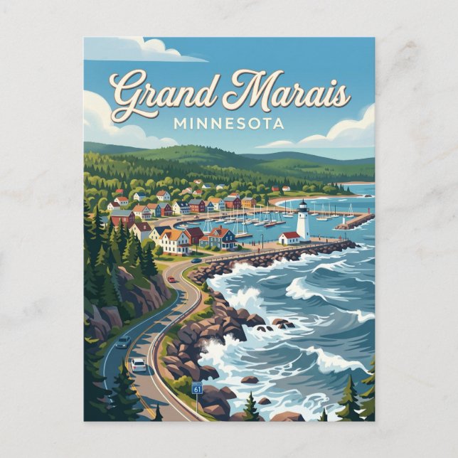 Cartão Postal Grand Marais EUA (Frente)