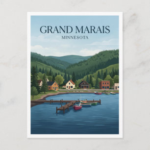 Cartão Postal Grand Marais, Lago Superior Minnesota