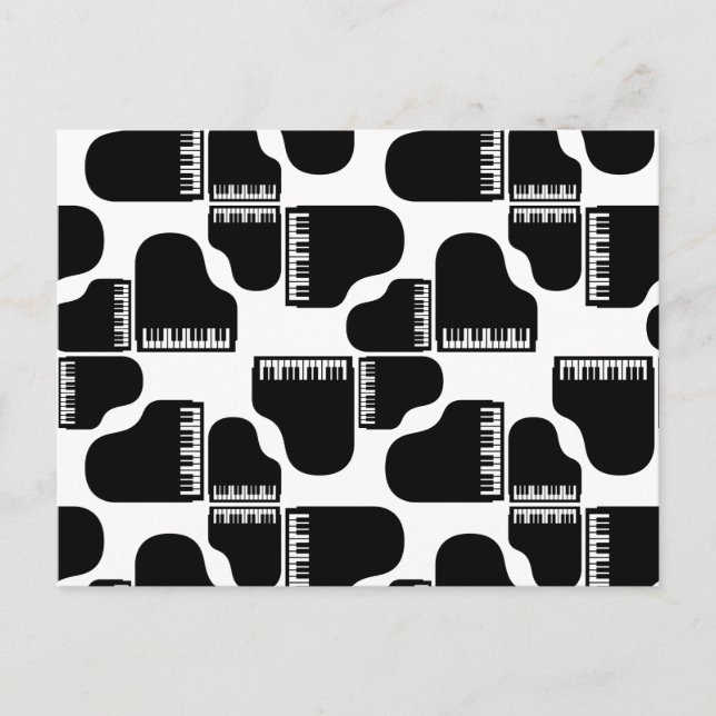 Cartão Postal Grand Pianos Music Themed Piano Art PERSONALT COLO (Frente)
