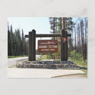 Cartão Postal Grand Teton National Park, US National Park, Sinal