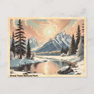 Cartão Postal Grand Teton National Park Vintage