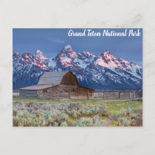 Cartão Postal Grand Teton National Park Wyoming Mounpings