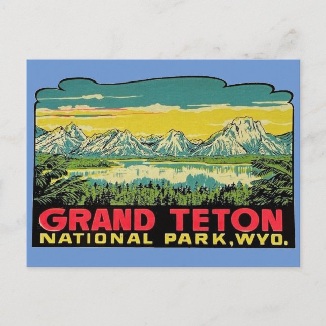Cartão Postal Grand Teton National Park, Wyoming Postcard (Frente)