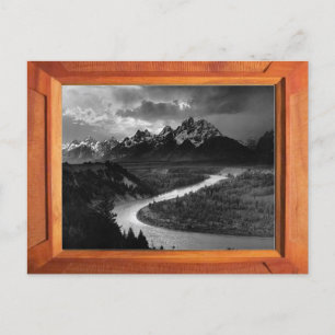 Cartão Postal Grand Tetons preto e branco