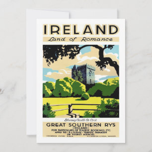 Cartão Postal Grande 5x7 do Castelo Blarney Irland