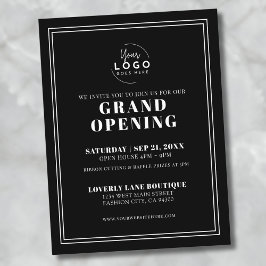 Cartão Postal Grande abertura comercial simples de logotipo