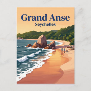 Cartão Postal Grande Anse, La Digue Seychelles