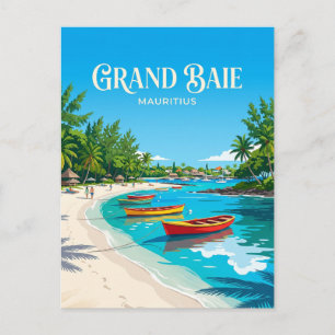 Cartão Postal Grande Baie Praia Pública Maurícia
