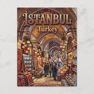 Cartão Postal Grande Bazar Istambul Turquia