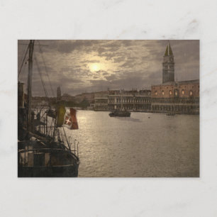 Cartão Postal Grande Canal ao luar I, Veneza, Itália