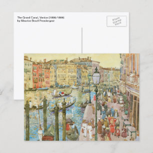 Cartão Postal Grande Canal, Veneza por Maurice Prendergast