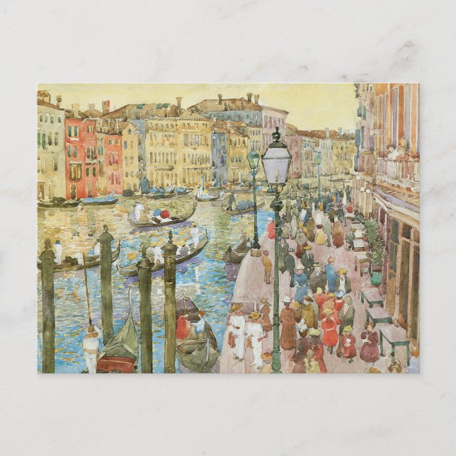 Cartão Postal Grande Canal, Veneza por Maurice Prendergast (Frente)