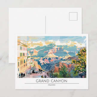 Cartão Postal Grande Canyon Arizona EUA Arte Vintage Viagem