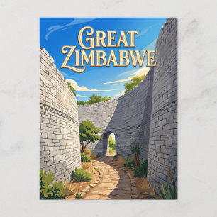 Cartão Postal Grande Cercado do Zimbábue Zimbábue