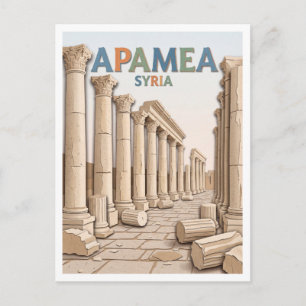 Cartão Postal Grande Colunata de Apameia Síria