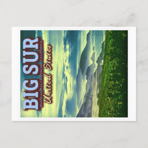 CARTÃO POSTAL GRANDE COSTA CENTRAL SUR DA CALIFÓRNIA ESTADOS UNI