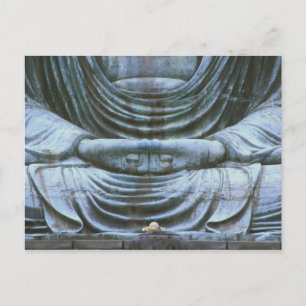 Cartão Postal Grande detalhe do Buda, templo Kotokuji, Kamakura,