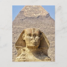 Cartão Postal Grande Esfinge de Gizé & pirâmides Antigo Egito 