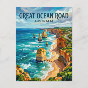 Cartão Postal Grande Estrada Oceânica Austrália