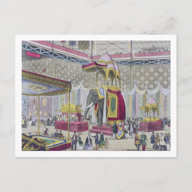 Cartão Postal Grande Exposição, 1851: Departamento Indiano de In (Frente)